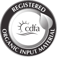 CDFA Registered organic input materials seal